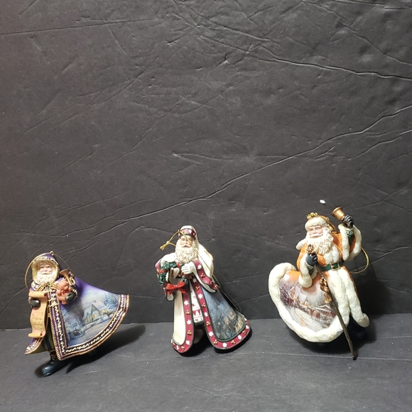 THE ASHTON-DRAKE GALLERIES By Thomas Kinkade Santa Claus Heirloom Ornaments (6) - Picture 2 of 8